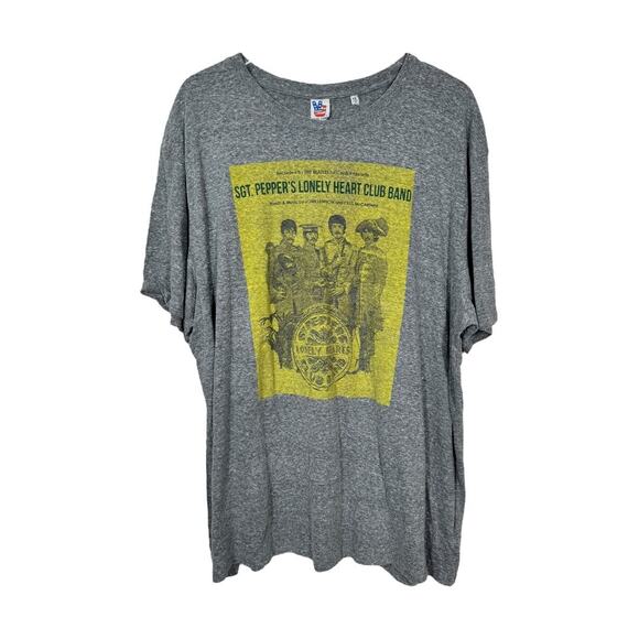 Junk Food Beatles Sgt Pepper's Lonely Heart Club Band Tee XXL New Gray Soft - Picture 1 of 5